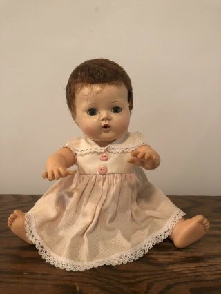 Vintage American Character Doll Tiny Tears 12” Doll Rock - A - Bye Cries W/ Outfit