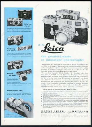 1956 Leitz Leica M3 Camera Photo Unusual European Vintage Print Ad