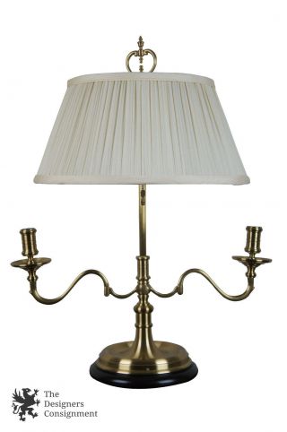 Wildwood Frederick Cooper 2 Light Bouillotte Style Brass Candle Lamp Candelabra