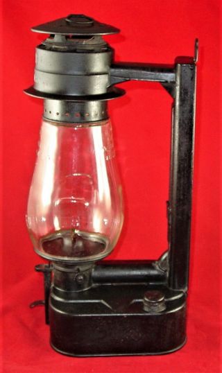 Rare Antique Dietz 15 York Side Lamp Wall Lantern Fitzall Glass Globe H12