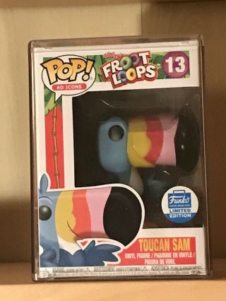 Funko Pop Ad Icons Fruit Loops Toucan Sam 13 Funko Shop Exclusive W/ Protector
