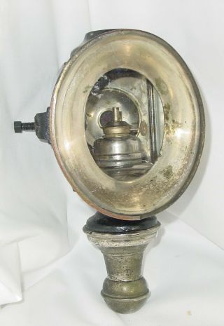 Antique Horse Drawn Coach Carriage Kerosene Oil Lantern Lamp W/ Beveled Glass