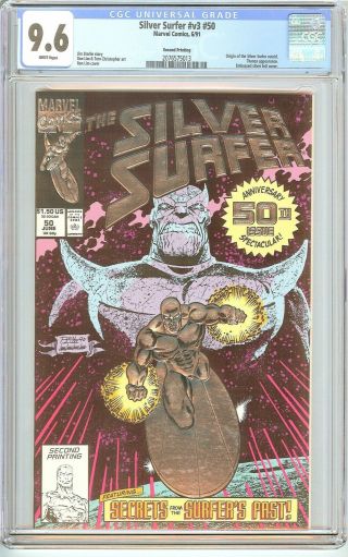 Silver Surfer V3 50 Cgc 9.  6 White Pages 2076575013 2nd Printing