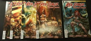 Red Sonja Vultures Circle 1 2 3 4 5 Jay Anacleto Complete Set Vf/nm,  Queen 20 15