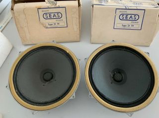 Ultra Rare Vintage Nos Seas Norway Wide Band Speakers Boxed One Pair