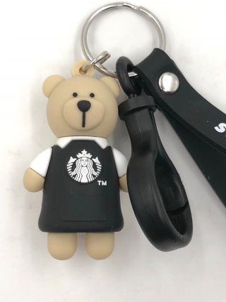 Starbucks Bear Black Apron Coffee Master Keychain 2017 Limited Edition 1pc