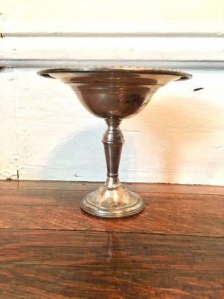 Vintage Sterling Silver Pedestal Bowl Compote Antique Rogers Dish Not Scrap