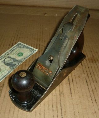 Vintage Stanley,  Bailey No.  4 Wood Plane,  Usa,  Old Woodworking Tool,  Sharp Long Blade