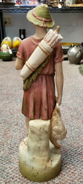 Early 1900 ' s Royal Dux Porcelain Hunter Figurine by Alois Hampel Made in Austria 3