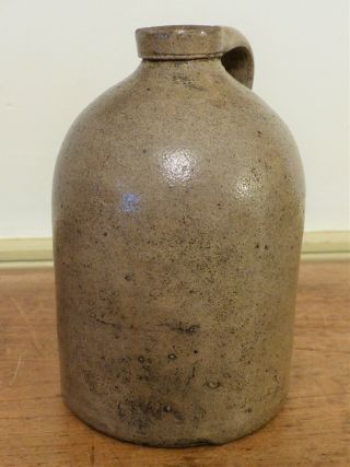 Va Antique 19th C Salt Glazed Stoneware Whiskey Storage Crock Jug 2