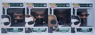 Funko Pop Movies: The Matrix Complete Set Of 4 Vaulted And Rare