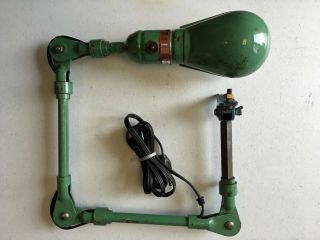 Vintage Fostoria Localite Articulating Industrial Machine / Bench Lamp 55 - 3h - 701