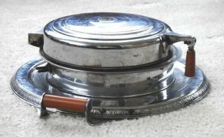 Vintage/antique General Electric Chrome Waffle Iron W/cord