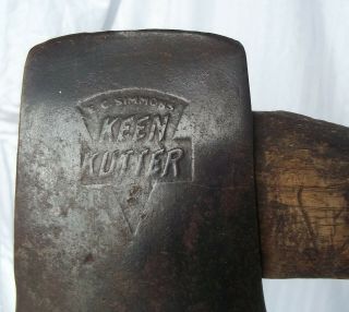 Keen Kutter No.  4 Axe Vintage Wood Chopping Lumber Tool W/handle