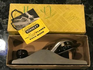 Vintage Immaculate Stanley 110 Block Plane With Tag 1 5/8 In.  Cu