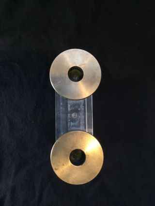 Vintage Lucite / Acrylic & Brass Hollywood Regency candle stick holder DECO 3