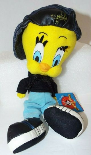 Has Tag Looney Tunes 11 " Baby Tweety Bird Plush Stufffed Bird 1998 Warner Bros.