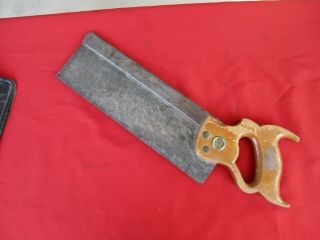 Vintage Henry Disston & Sons Mitre Back Saw 12” Blade (1475)