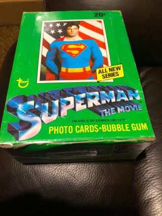 1978 Topps Superman The Movie Series 2 Box Of Packs - 29 Packs In Total