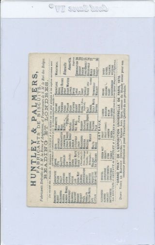 1878 Huntley & Palmers Equestrian Horse Rider Jumper Victorian Sports Card 2