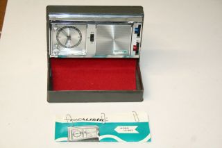 Vintage Folding Realistic 12 - 603 Travel Analog Clock/am Radio Made In Japan
