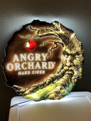 Angry Orchard Hard Cider Beer Logo 3d Led Light Lamp Bar Neon Sign 17 "