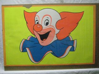 Bozo The Clown Black Light Psychedelic Vintage Poster 1970 