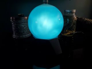 2001 Rabbit Tanaka Mystic Lite Light Glass Globe Motion Lamp Blue