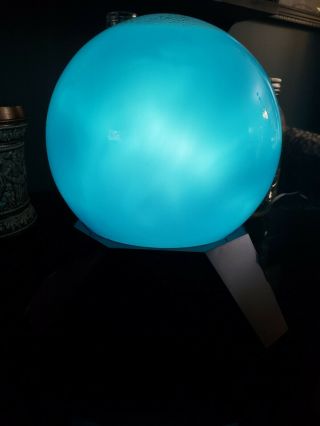 2001 Rabbit Tanaka MYSTIC LITE Light Glass Globe Motion Lamp Blue 2