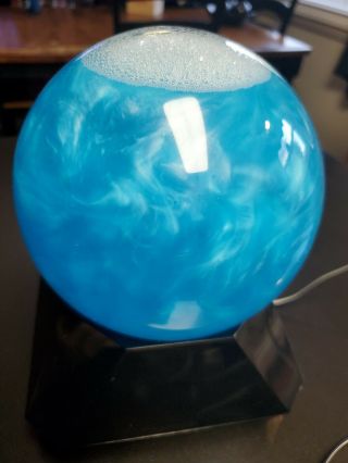 2001 Rabbit Tanaka MYSTIC LITE Light Glass Globe Motion Lamp Blue 3