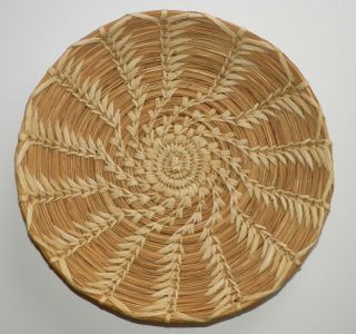 Vintage Papago Basket Tray Native American Arizona 10 3/4 "