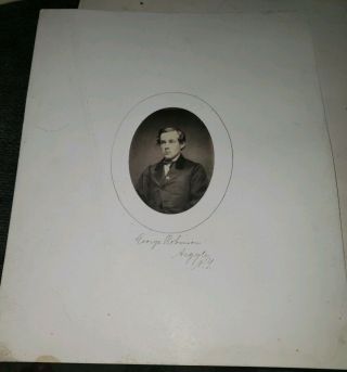 Antique Signed Civil War Soldier 1st Lieut.  123rd Ny Vols George Robinson Photo