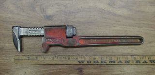 Antique Trimont Trimo 15 " All Steel Monkey Wrench,  1 - 1/16 " Jaws,  2 - 3/4 " Cap,  Xlint