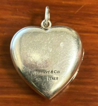 Vintage Tiffany & Co.  Signed Sterling Silver Heart Locket