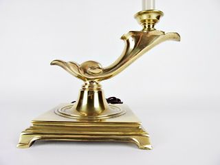 Vintage Stiffel Brass Genie Desk Table Lamp Candle Stick