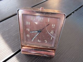 VINTAGE JAEGER LECOULTRE 2 DAY ALARM TRAVEL CLOCK SWISS MADE 1930S FOR REPAIR 2