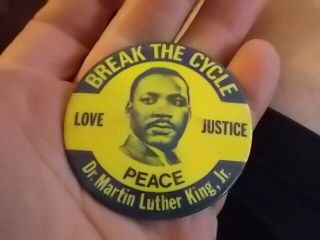 1967 Dr Martin Luther King Jr Pinback Button Asuc Cal Berkeley Speech