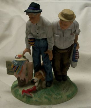 Norman Rockwell Figurine " Old Timers " Sweet Surprise