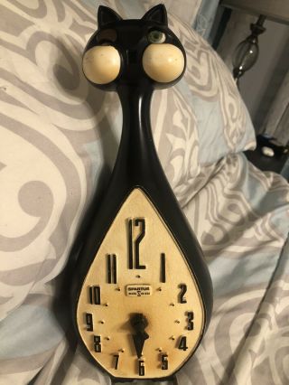 Vintage Spartus Cat Wall Clock Parts Replacement