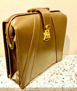 Vintage Vietnam War Era? Us Military Pilot Briefcase Seward Leather Luggage,  Key