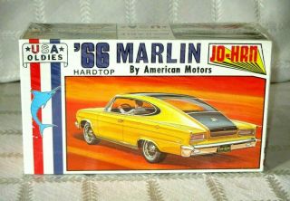 Vintage Jo Han - 1966 American Motors Marlin - Model Kit - Factory - Blue Marlin