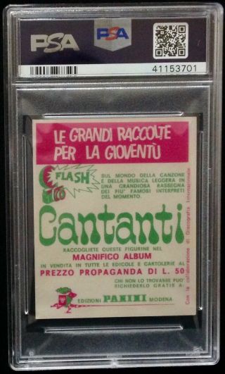 The ROLLING STONES 1969 Panini Cantanti 121 PSA 7 Pop 4 only 4 higher Rare 2