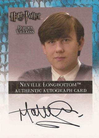 Harry Potter Heroes & Villains Matthew Lewis " Neville Longbottom " Autograph Card