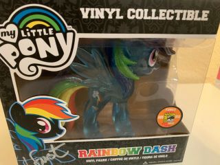 Lauren Faust Signed Glitter Rainbow Dash My Little Pony Funko Sdcc Vinyl