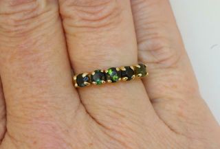 Antique Ladies 14k Gold Demantoid Garnet Ring