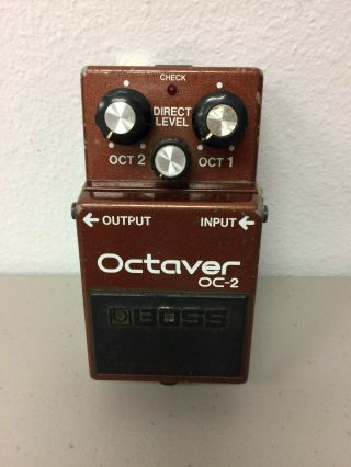 Boss Oc - 2 Octaver Effect Pedal 1983 Mij Black Label Japan Vintage