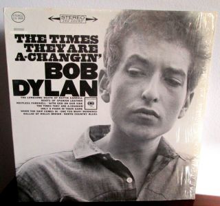 Lp 1964 Bob Dylan Stereo “the Times They Are A - Changing” Columbia Cs - 8905,  Excel