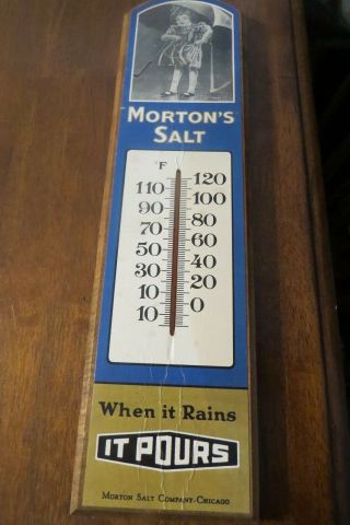 Vintage Morton Salt Advertising Thermometer