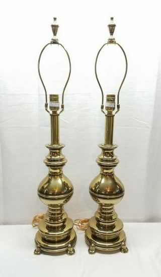 Vintage Rembrandt Brass Table Desk Lamp Light Hollywood Regency Metal
