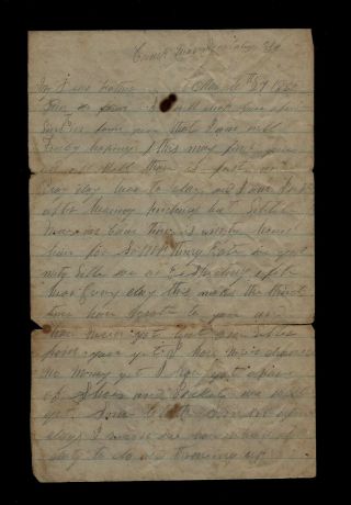 Confederate Civil War Letter - 46th North Carolina Infantry - Expects Hard Fight